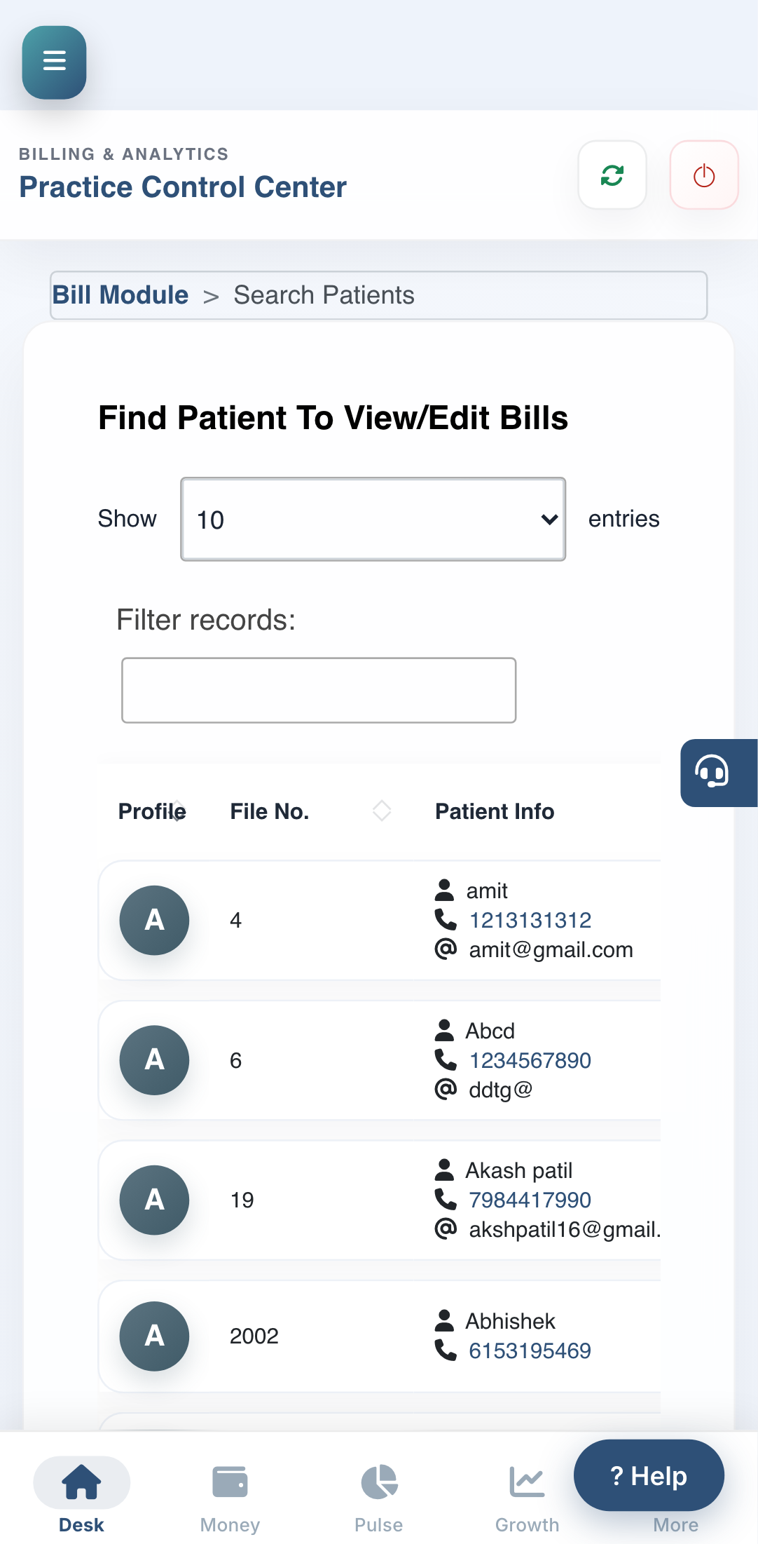 The Billing Desk.